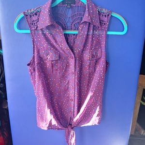 Mine Purple Top w/Triangle Design SM